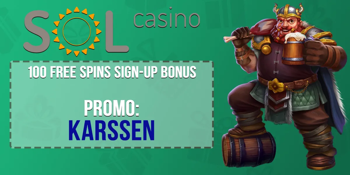 Sol Casino Promo Code for 100 Free Spins
